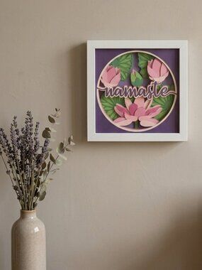 Namaste Pink Lotus Flower Picture